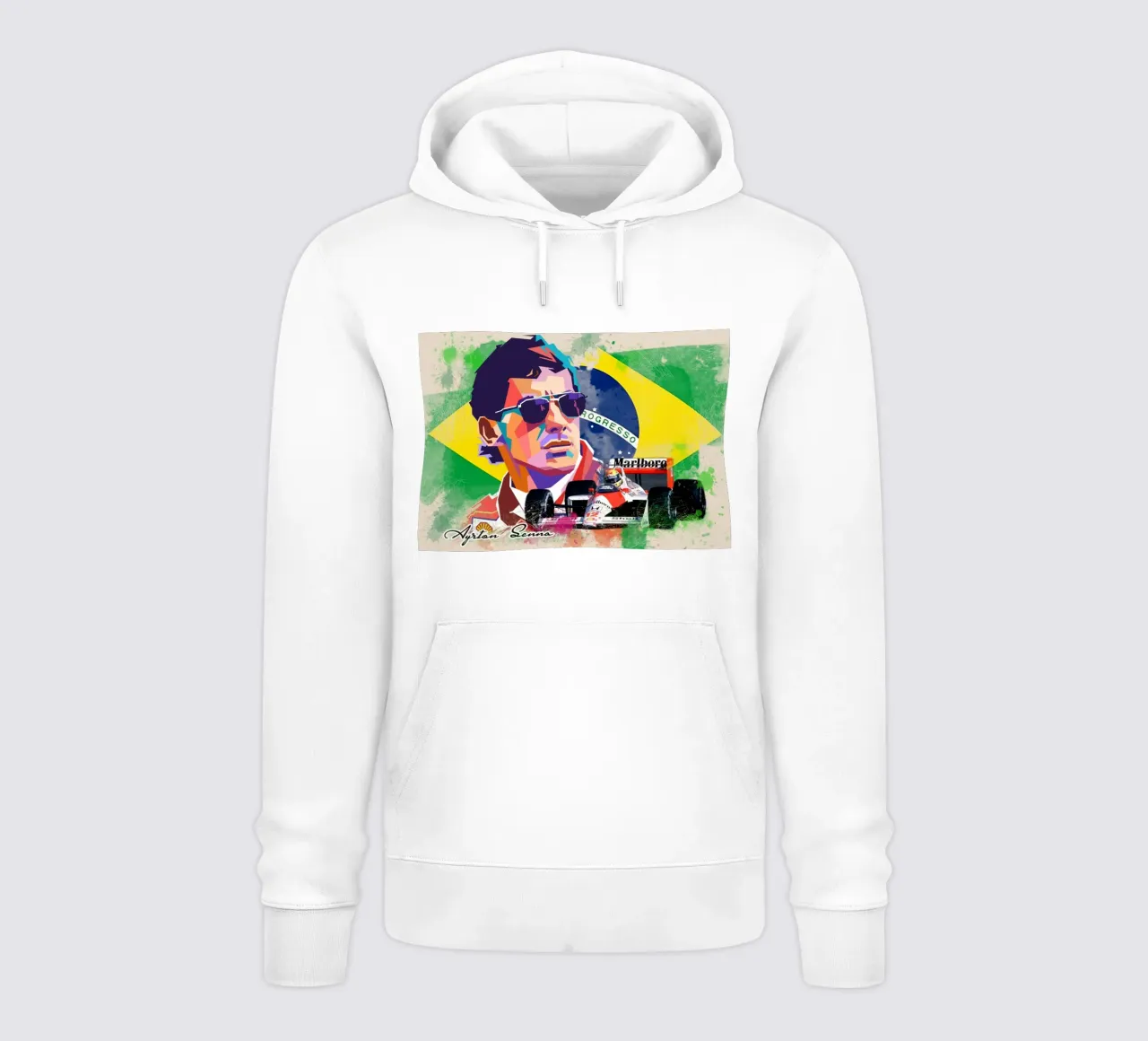 Ayrton Senna Formula One felpa con cappuccio da Hantamrata