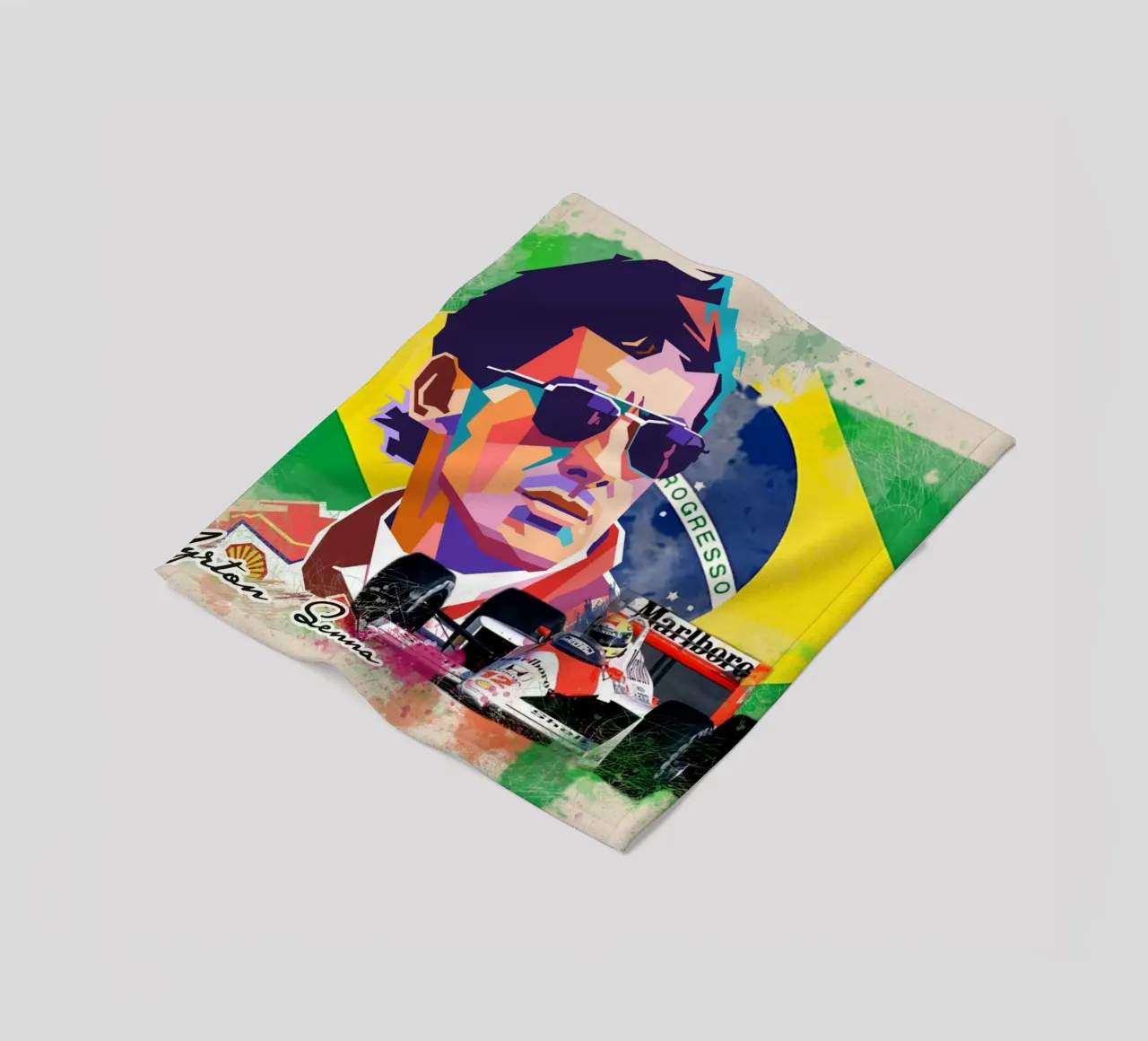 Ayrton Senna Formula One coperta in pile da Hantamrata