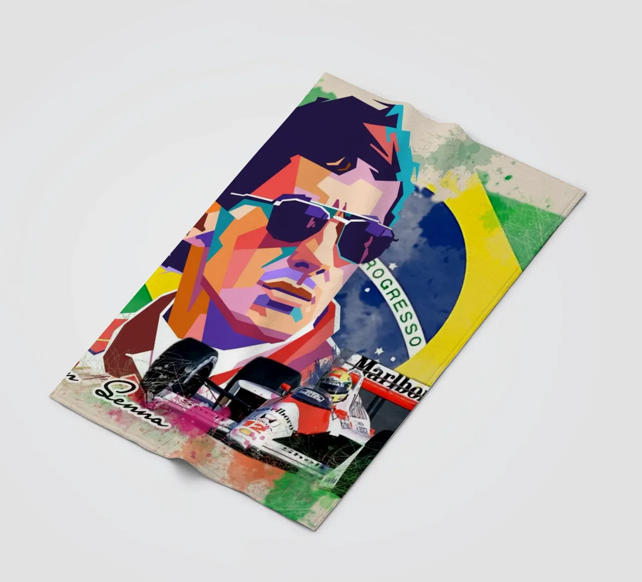 Ayrton Senna Formula One coperta in pile da Hantamrata