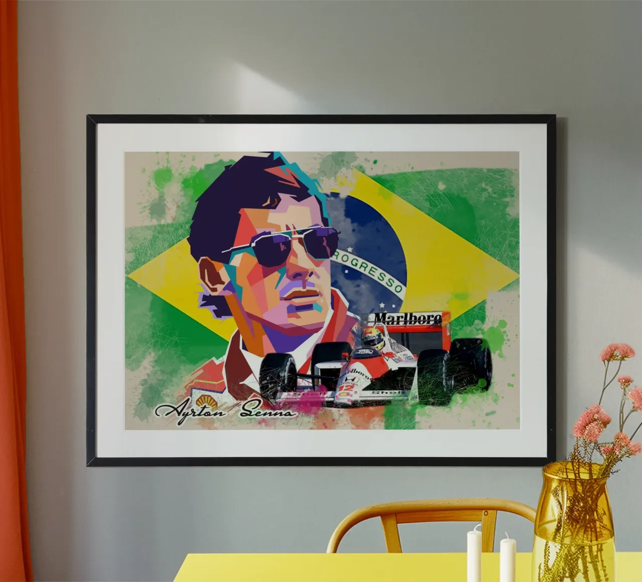 Ayrton Senna Formula One carta hahnemühle da Hantamrata