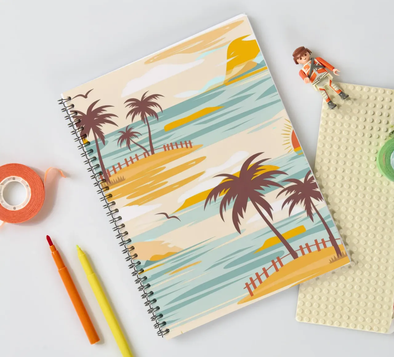 Sunset Serenity Glow spiral notebook by Veiled Canvas