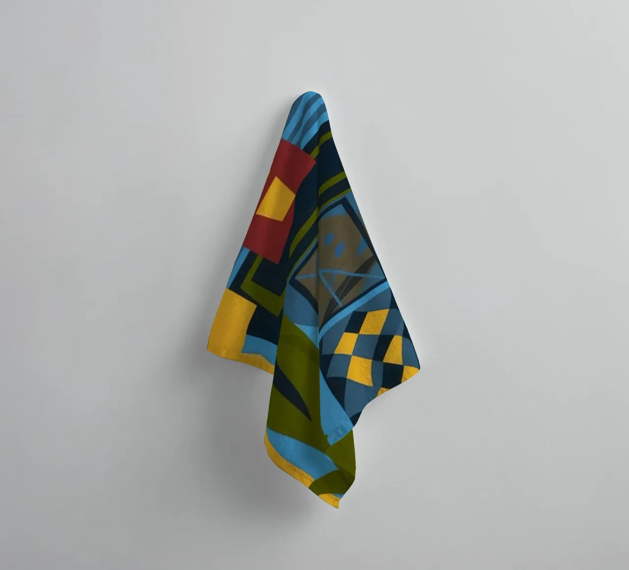Kleurrijk straatleven badhanddoek van Veiled Canvas