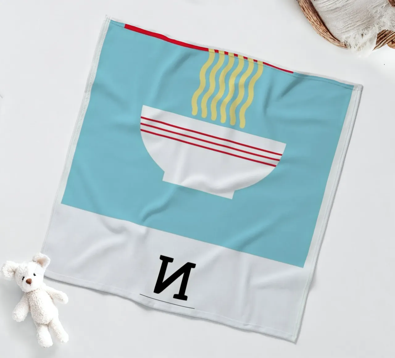 „The Food Alphabet“ - N like Noodles coperta in pile da BLAEK Design Studio