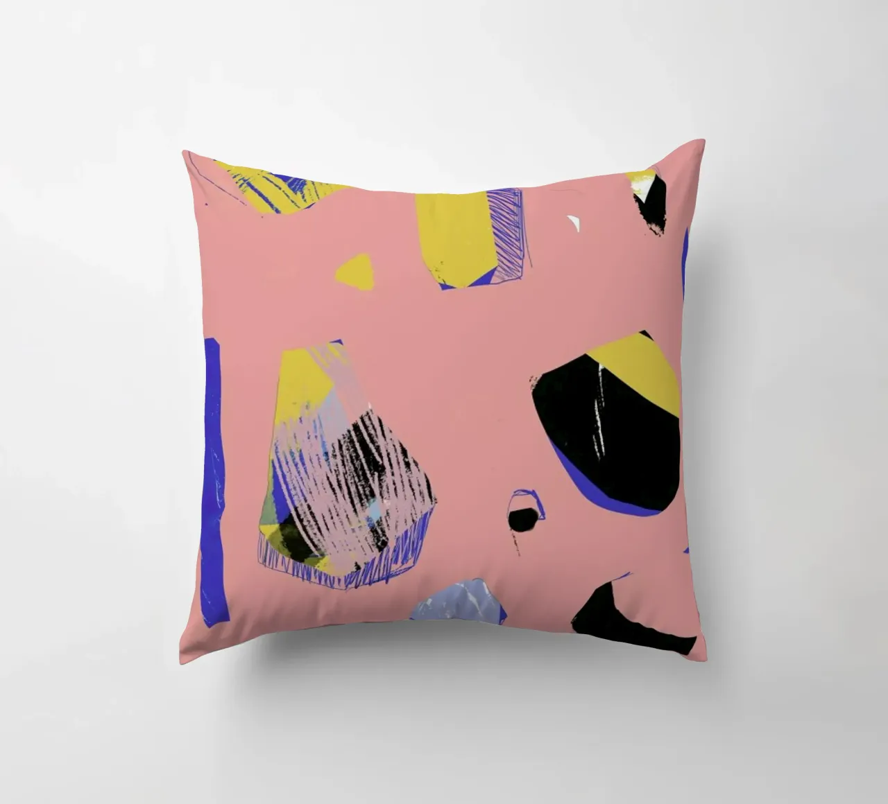 Rocks In Pink decorative cushion by Jilli Darling Art