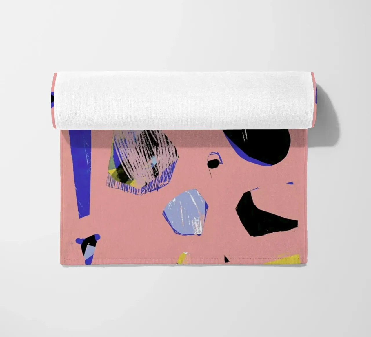 Rocks In Pink beach towel by Jilli Darling Art