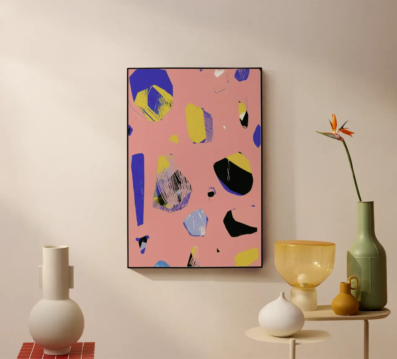 Rocks In Pink plexiglas de Jilli Darling Art