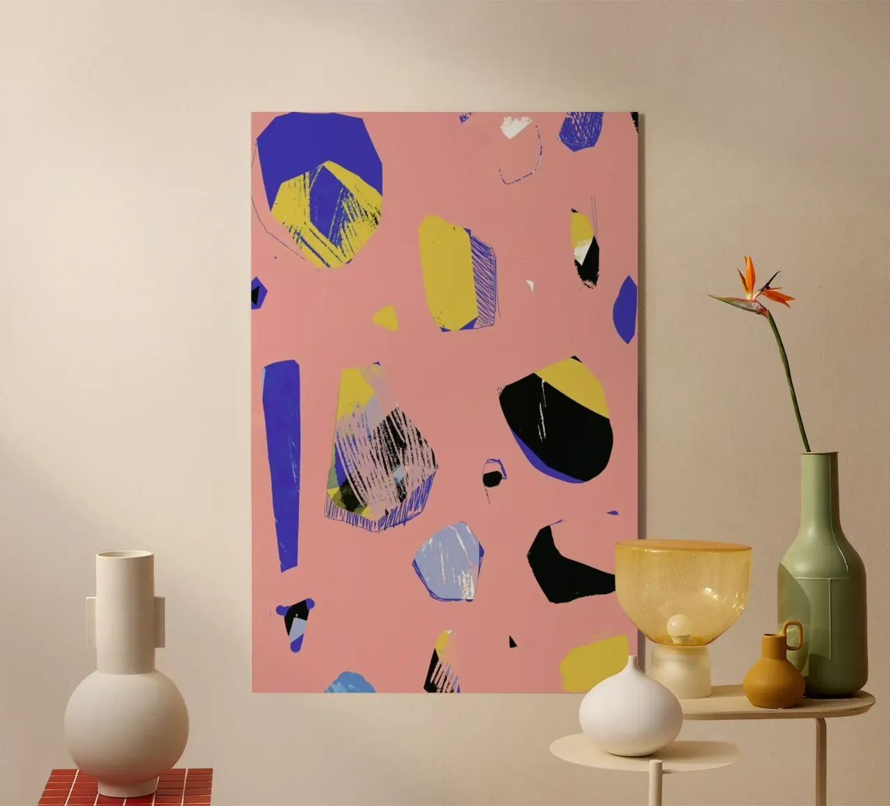 Rocks In Pink plexiglas de Jilli Darling Art