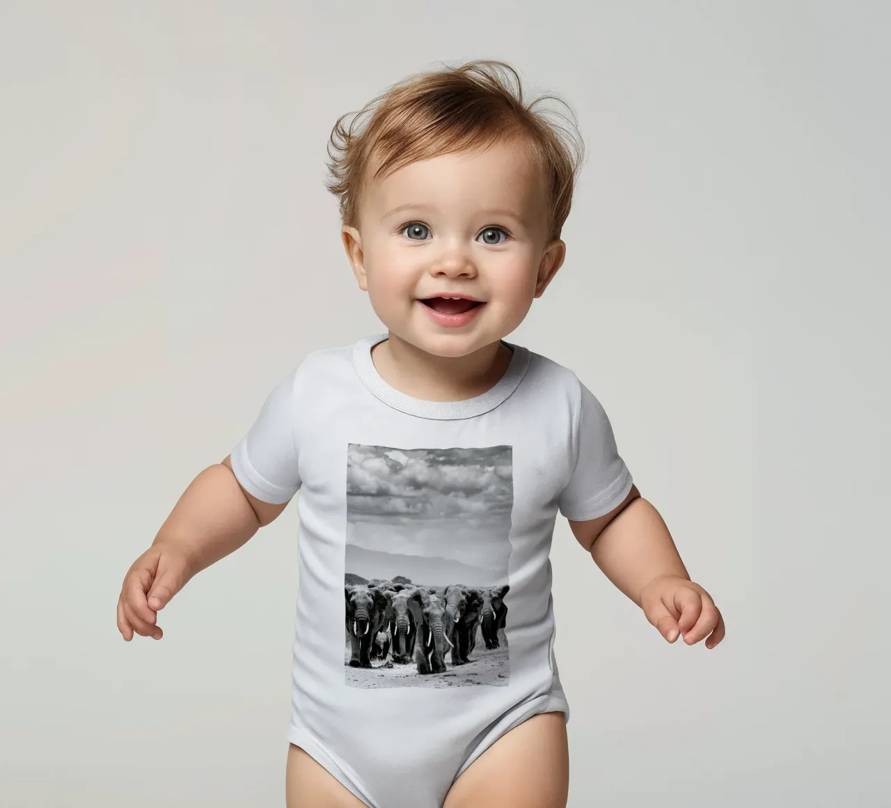 Herd Together body neonato maniche corte da Natural Kingdom