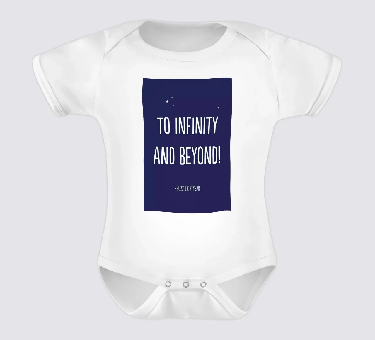 To Infinity, and Beyond! body neonato maniche corte da Little Flourishes