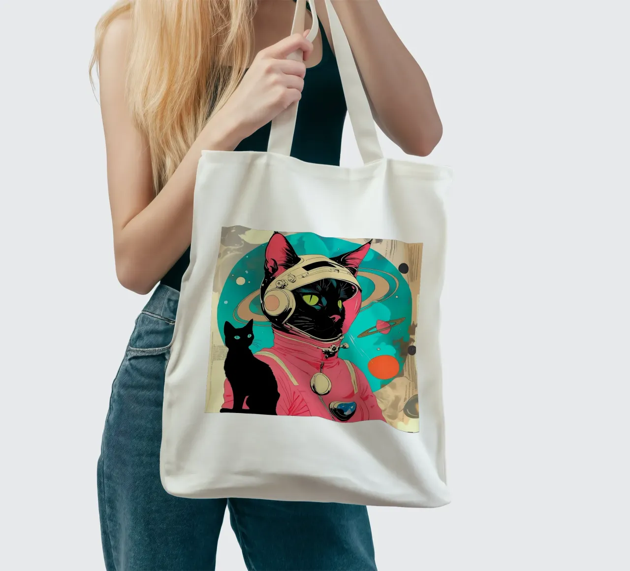 Cat_Style_D_2 tote bag by Tierisch bunt by LK
