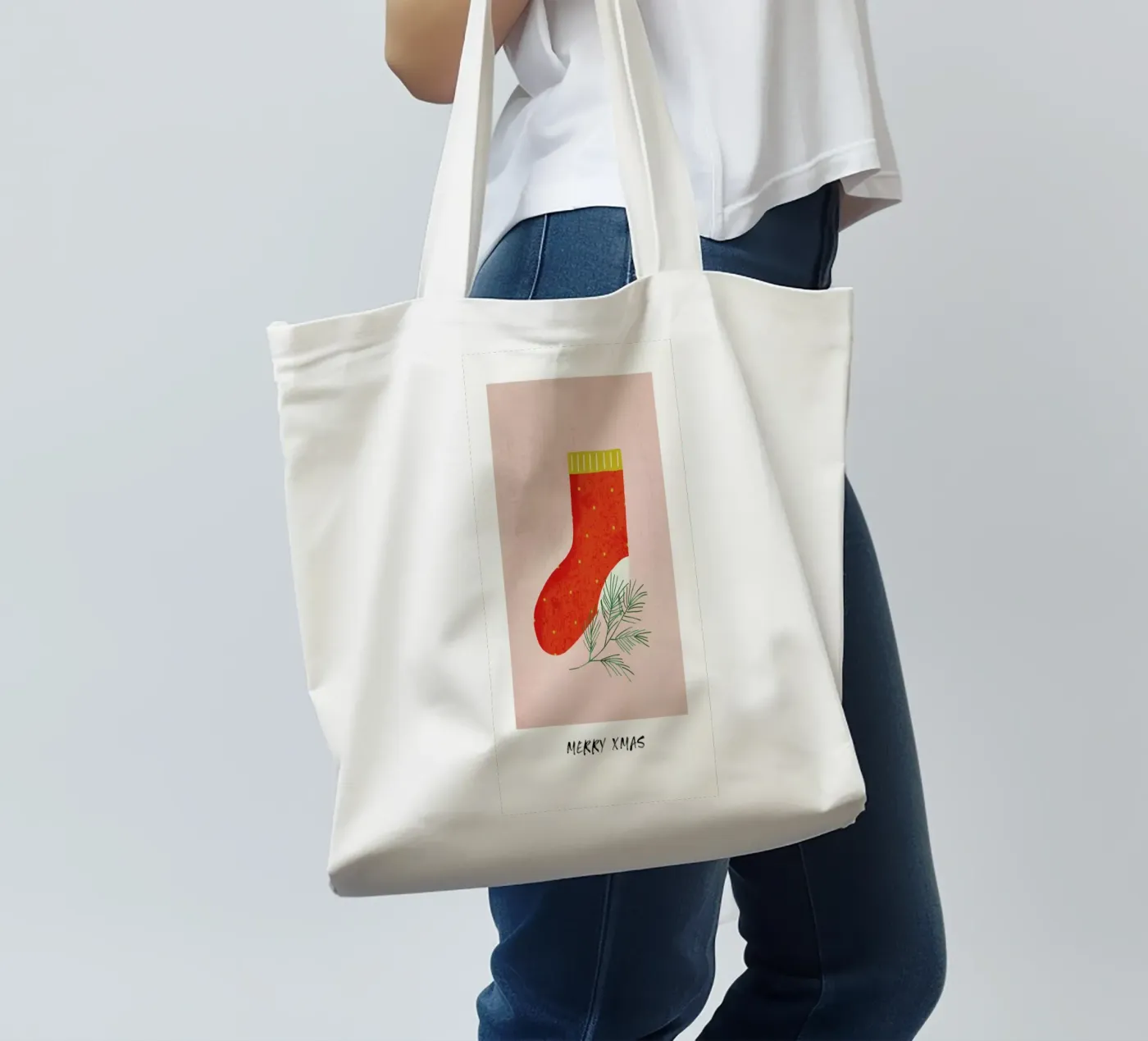Stocking tote bag by daylight design studio