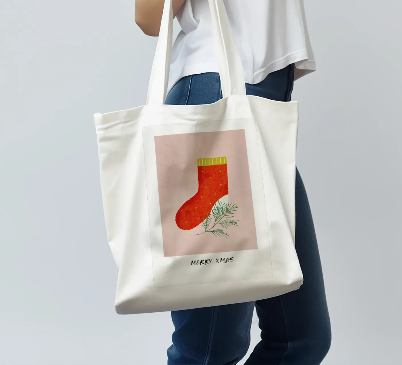 Stocking tote bag by daylight design studio