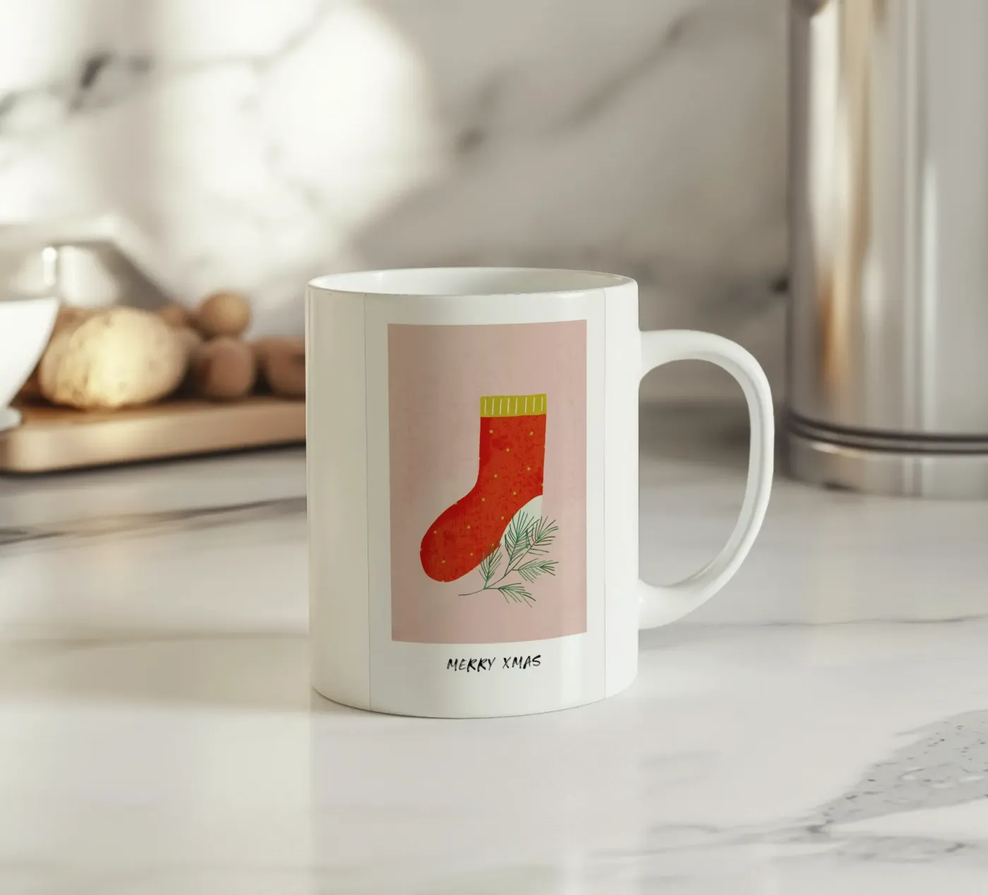 Stocking ceramic mug by daylight design studio
