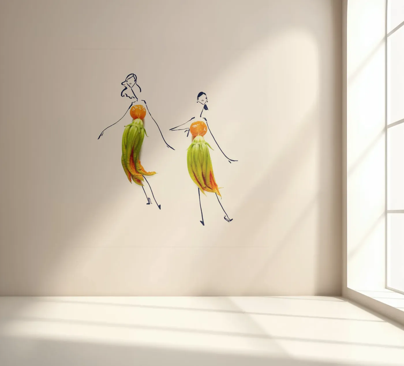 Squash Blossoms fotobehang van Gretchen Roehrs