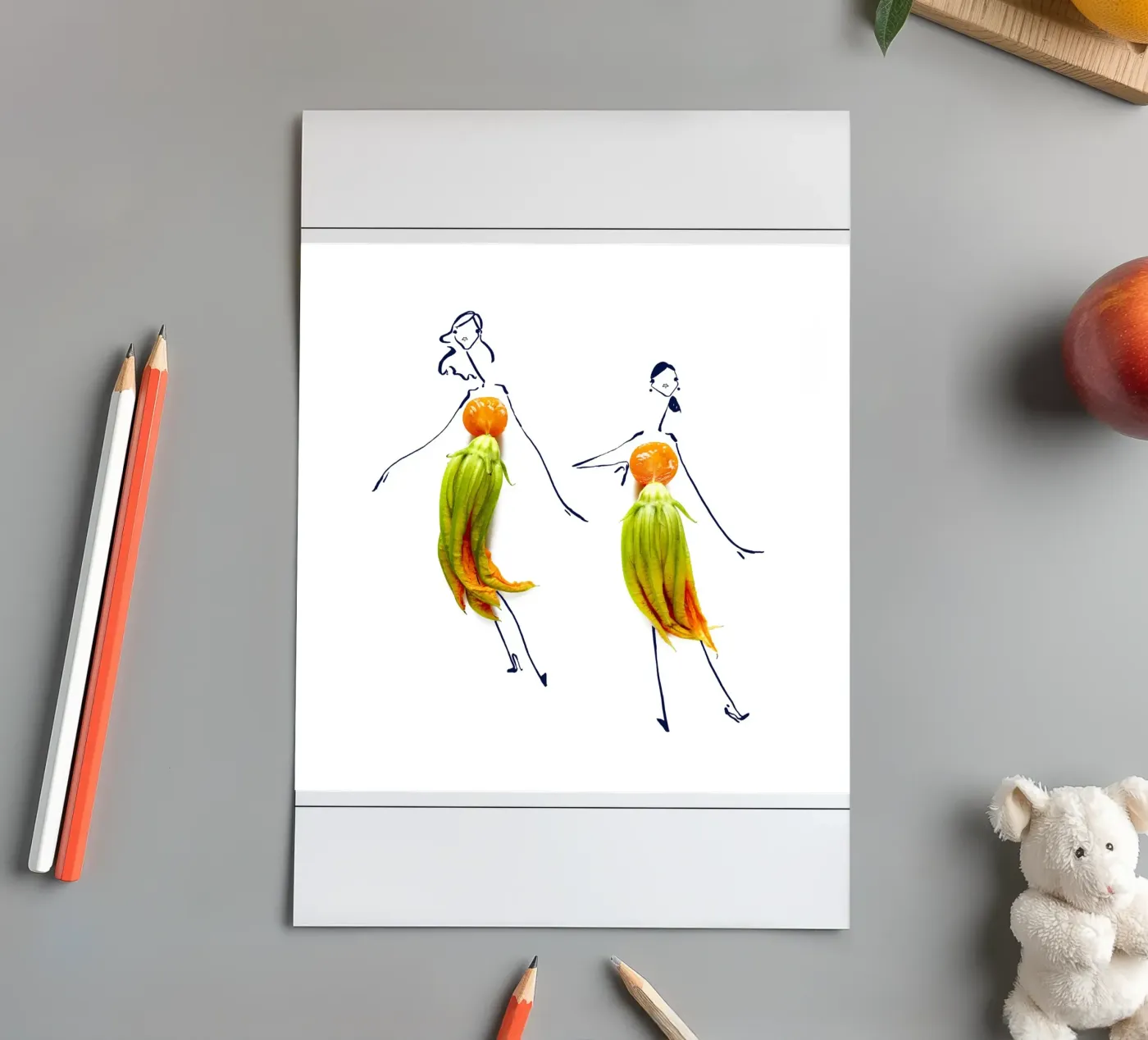 Squash Blossoms sticker sheet by Gretchen Roehrs