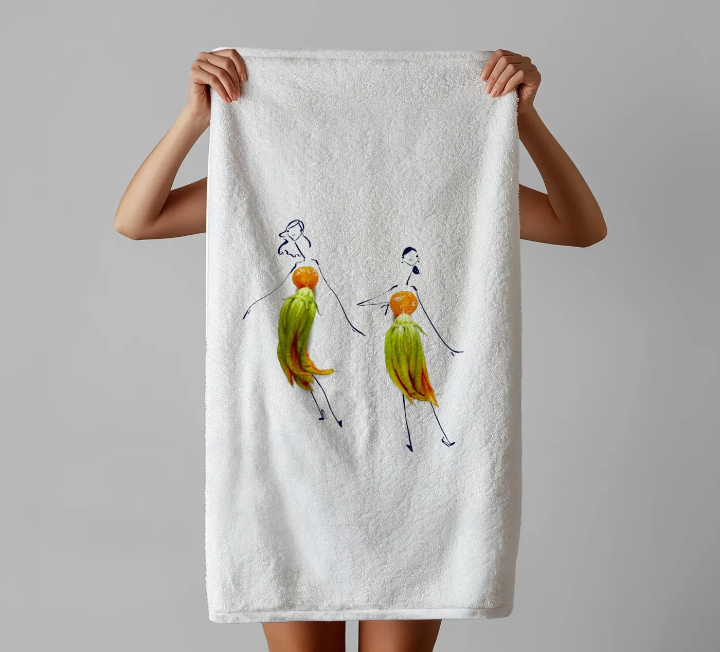 Squash Blossoms badhanddoek van Gretchen Roehrs