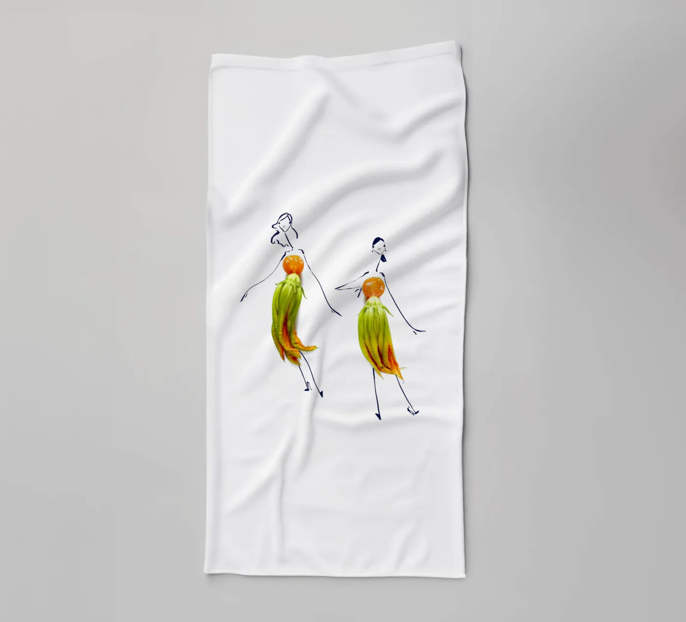Squash Blossoms badhanddoek van Gretchen Roehrs