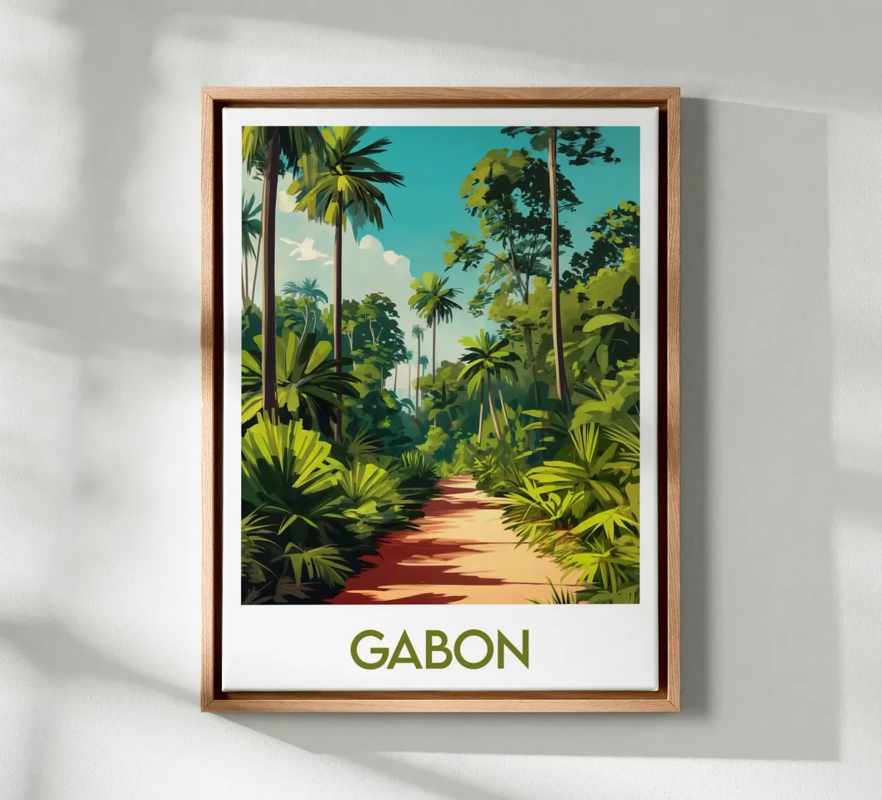 Affiche Gabon tela con Cornice a cassetta da Frame the World