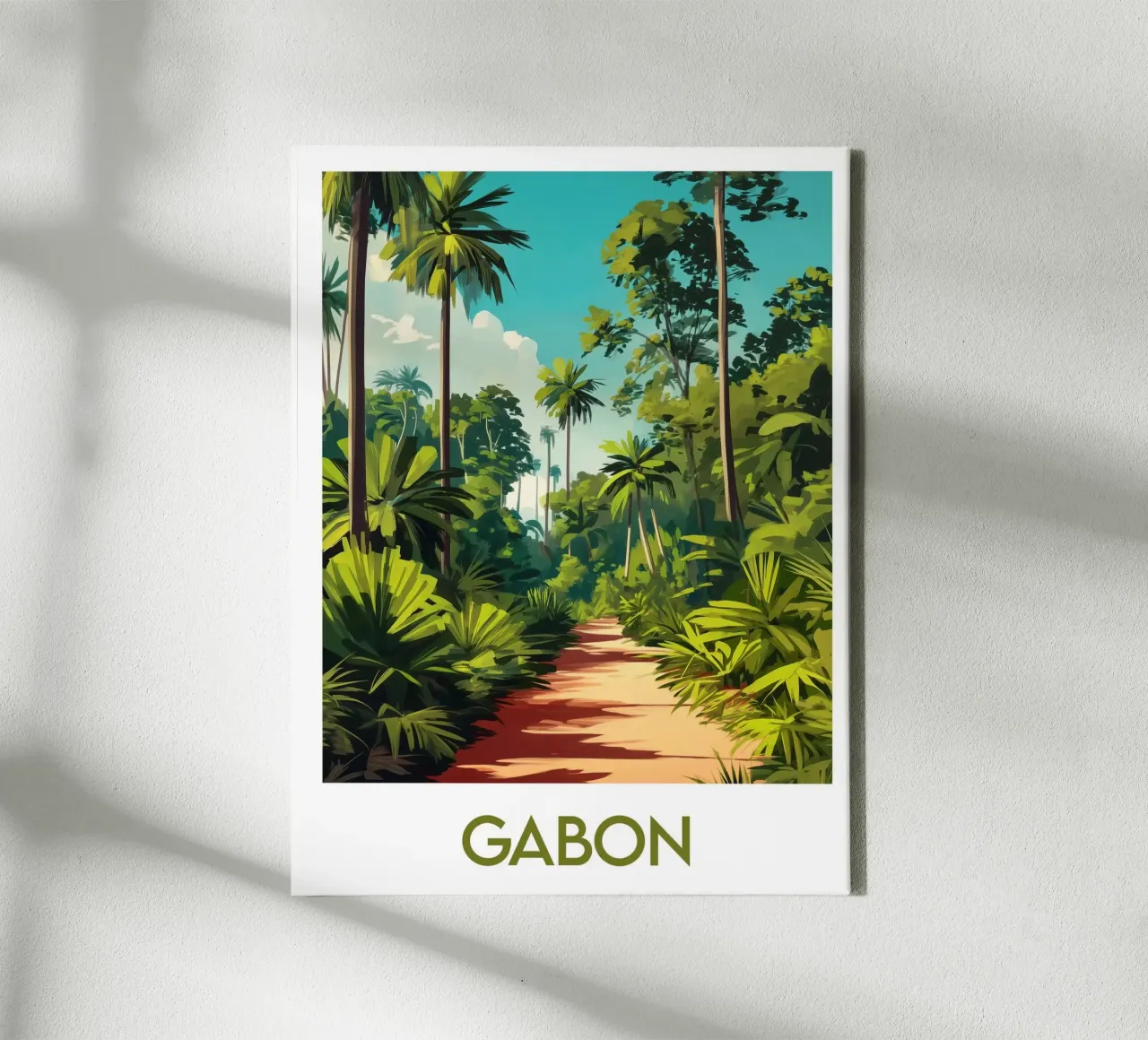 Affiche Gabon tela con Cornice a cassetta da Frame the World