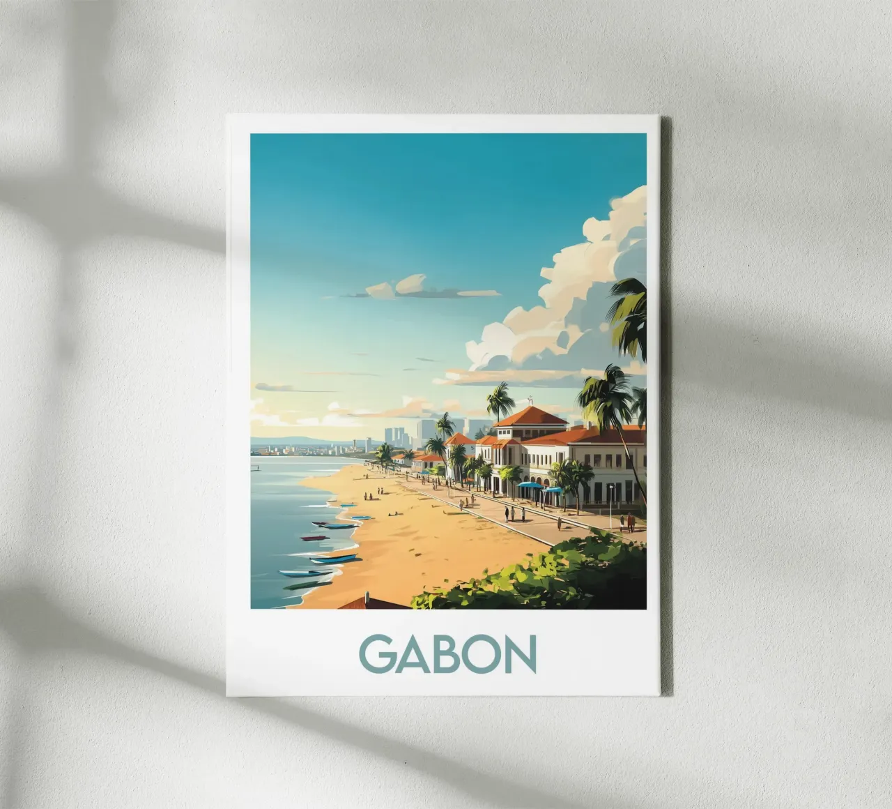 Verkeer Gabon canvas met Baklijst van Frame the World