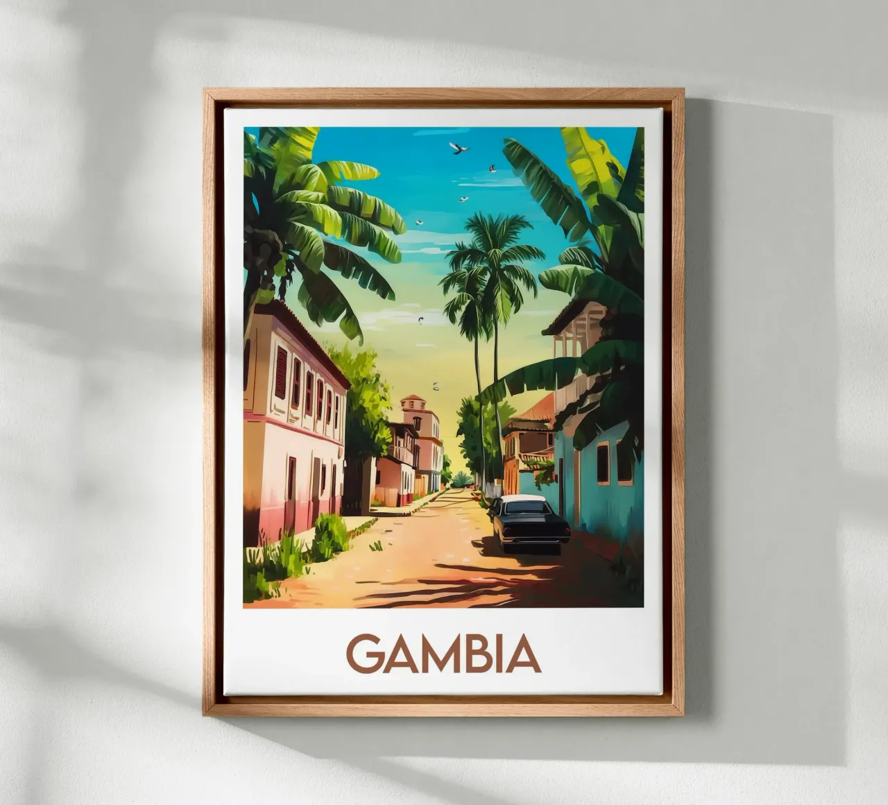 Affiche Gambie tela con Cornice a cassetta da Frame the World