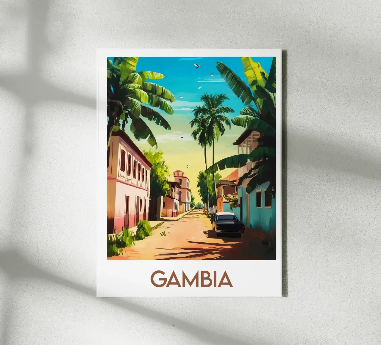 Affiche Gambie tela con Cornice a cassetta da Frame the World