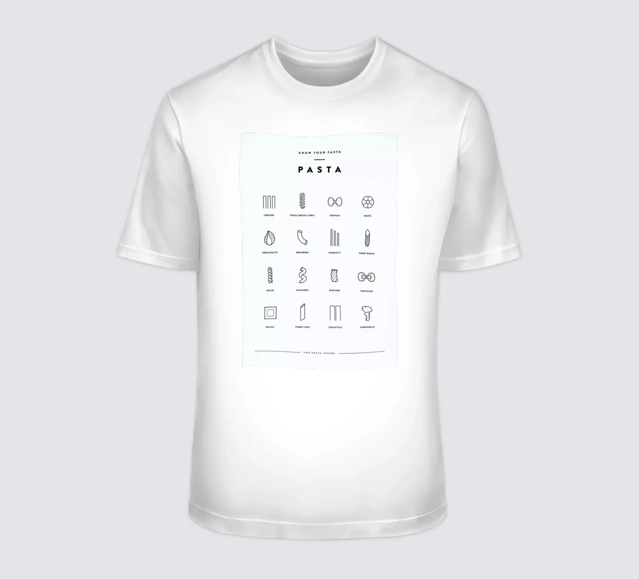 Pasta chart t-shirt da daylight design studio