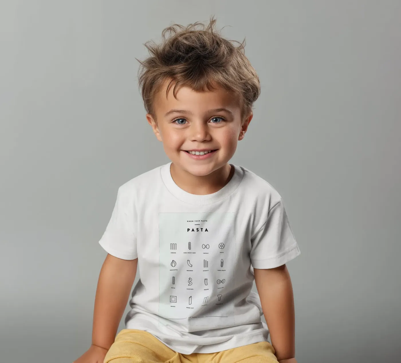 Pasta chart t-shirt bambini da daylight design studio