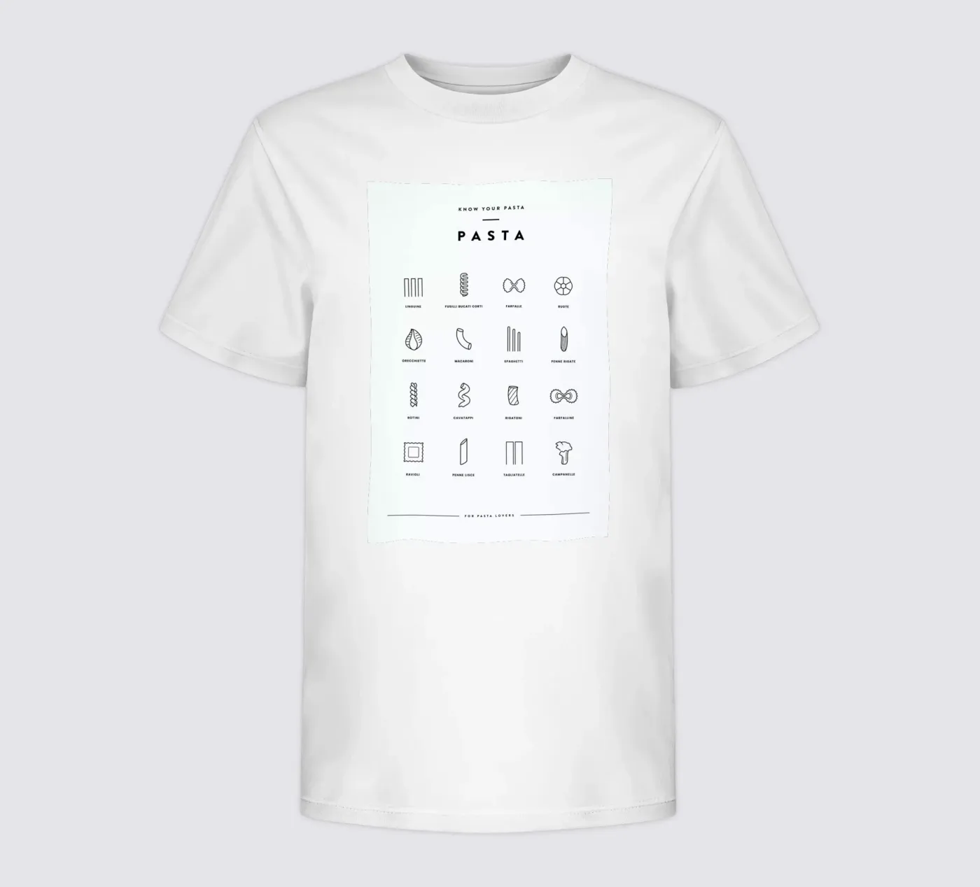 Pasta chart t-shirt bambini da daylight design studio