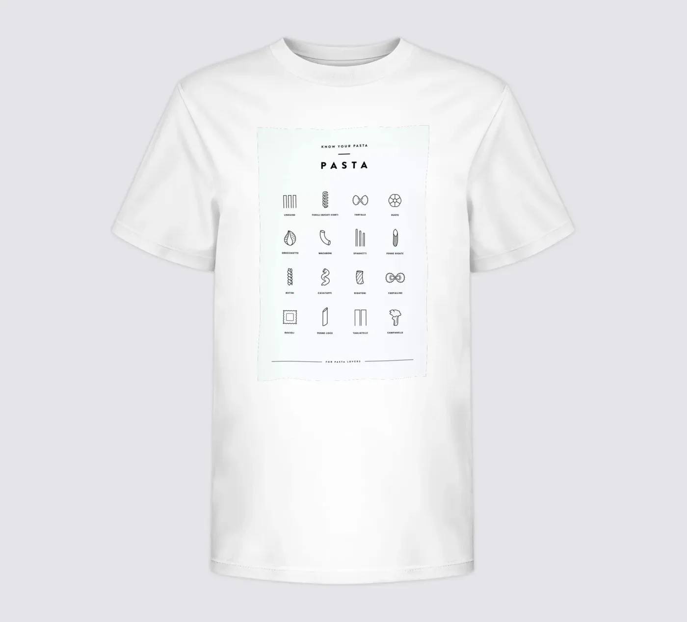 Pasta chart t-shirt bambini da daylight design studio
