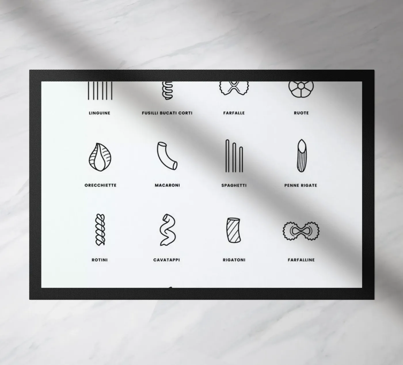Pasta chart deurmat van daylight design studio