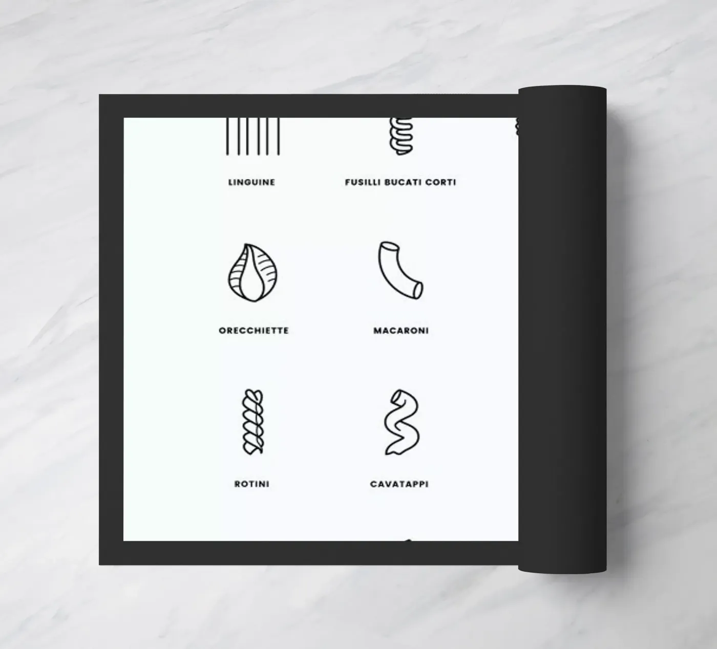 Pasta chart deurmat van daylight design studio
