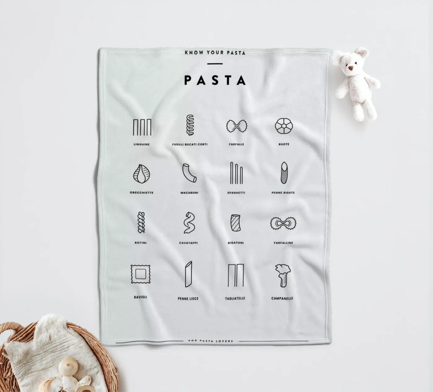 Pasta chart Fleecedecke von daylight design studio