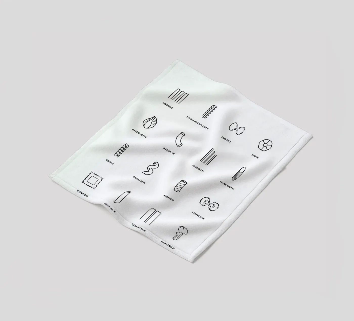 Pasta chart Fleecedecke von daylight design studio