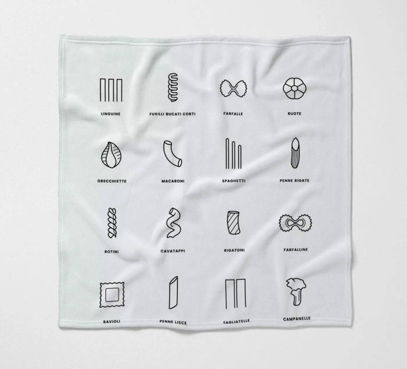 Pasta chart Fleecedecke von daylight design studio