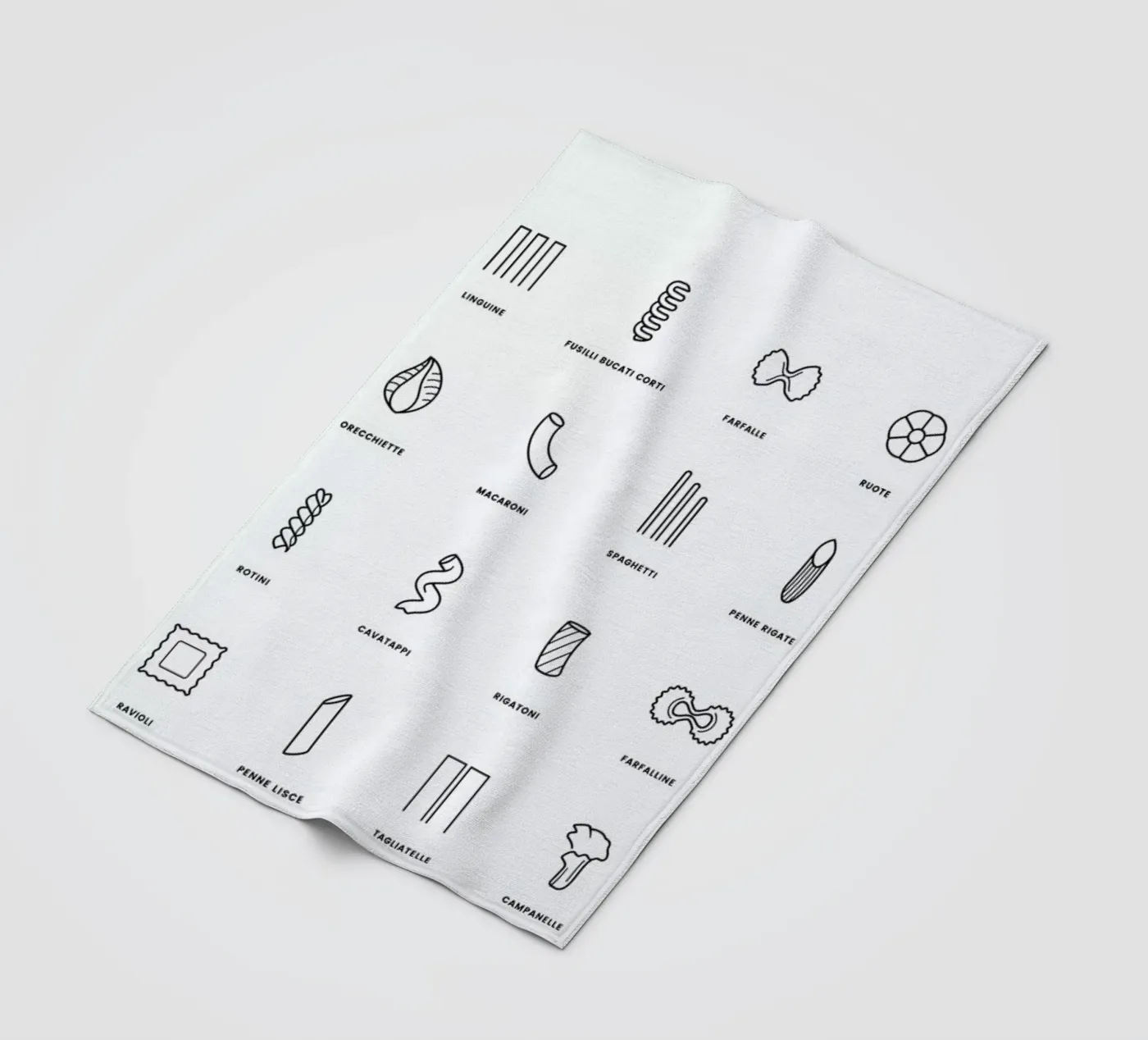 Pasta chart Fleecedecke von daylight design studio