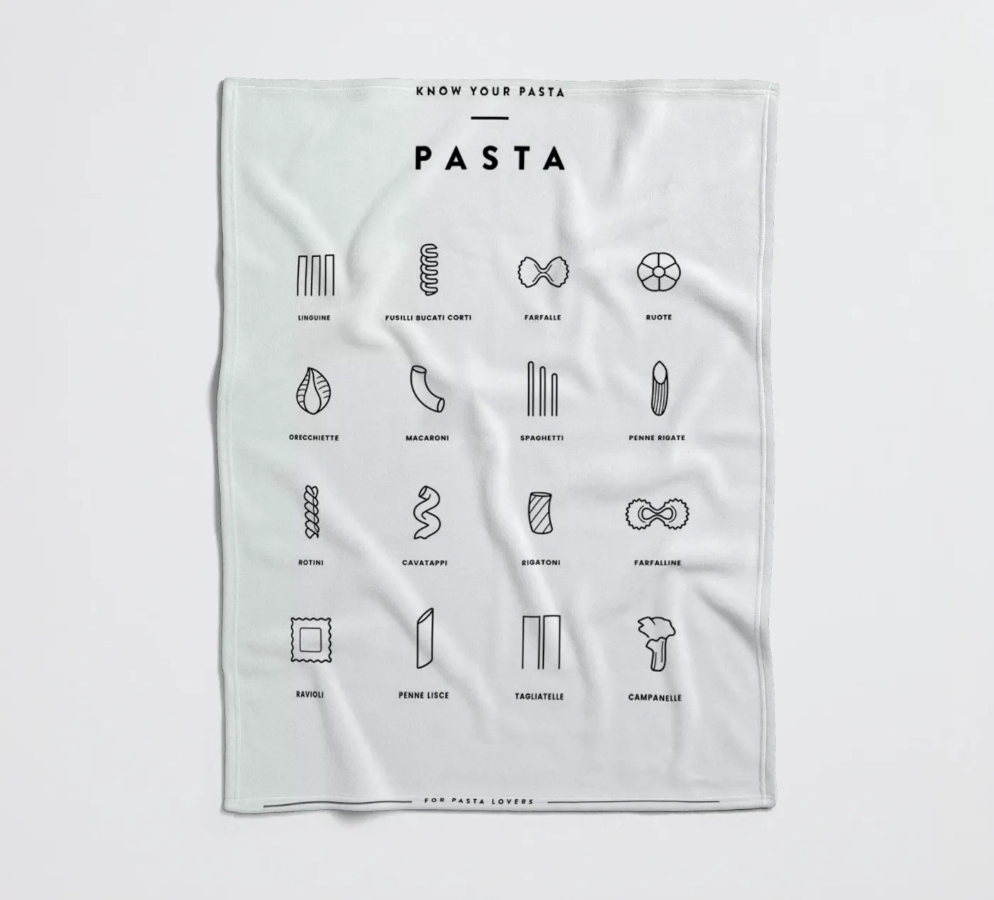 Pasta chart Fleecedecke von daylight design studio