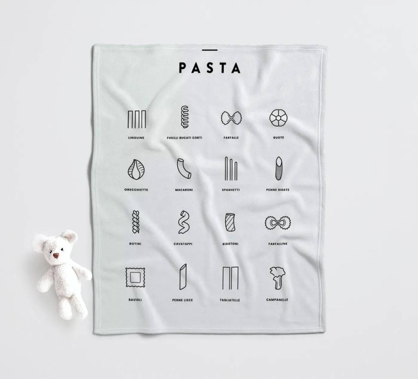 Pasta chart Fleecedecke von daylight design studio