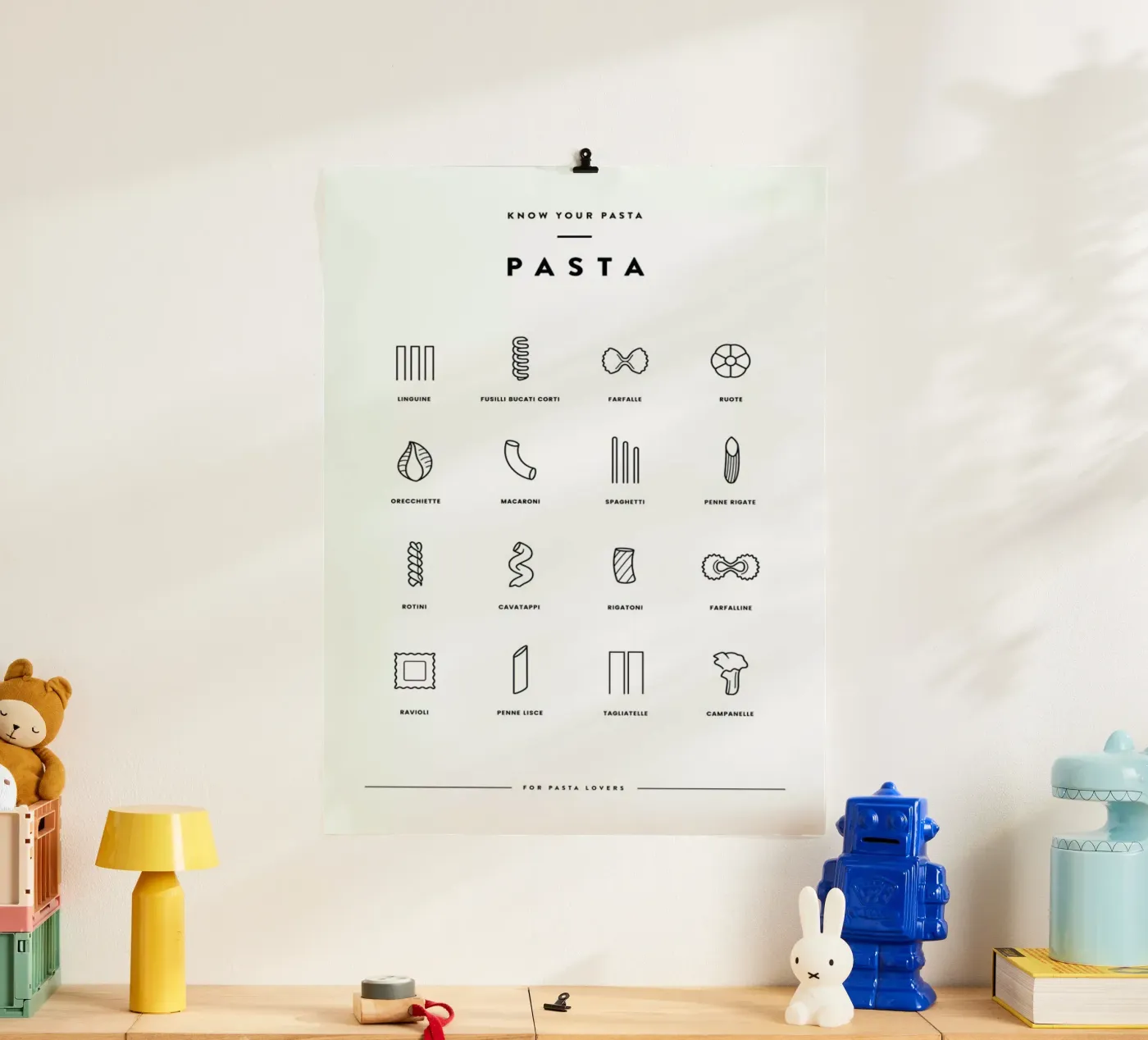 Pasta chart poster da daylight design studio