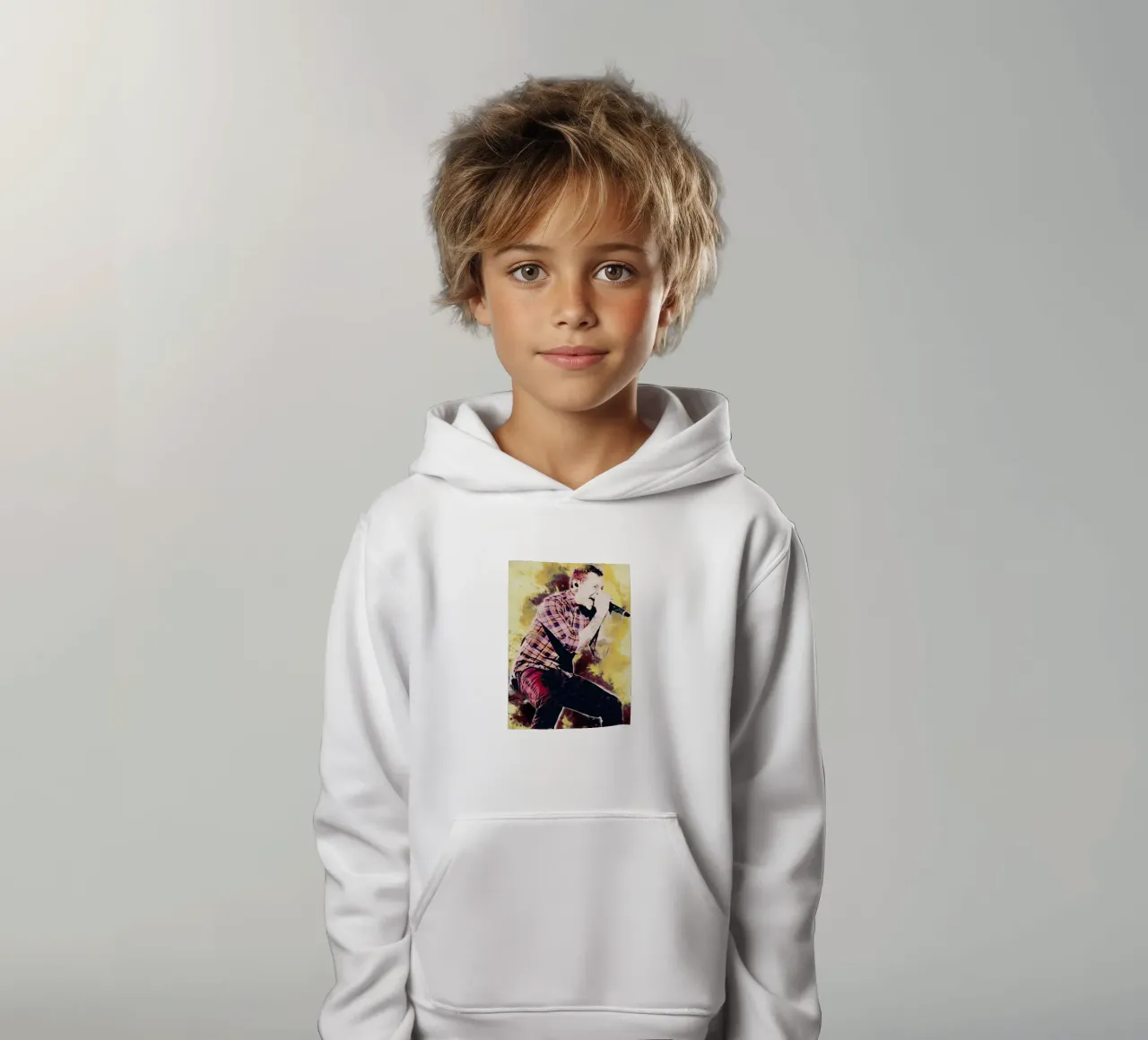 Smudge Chester Bennington en el escenario sudadera con capucha para niño de Gunawan Rb