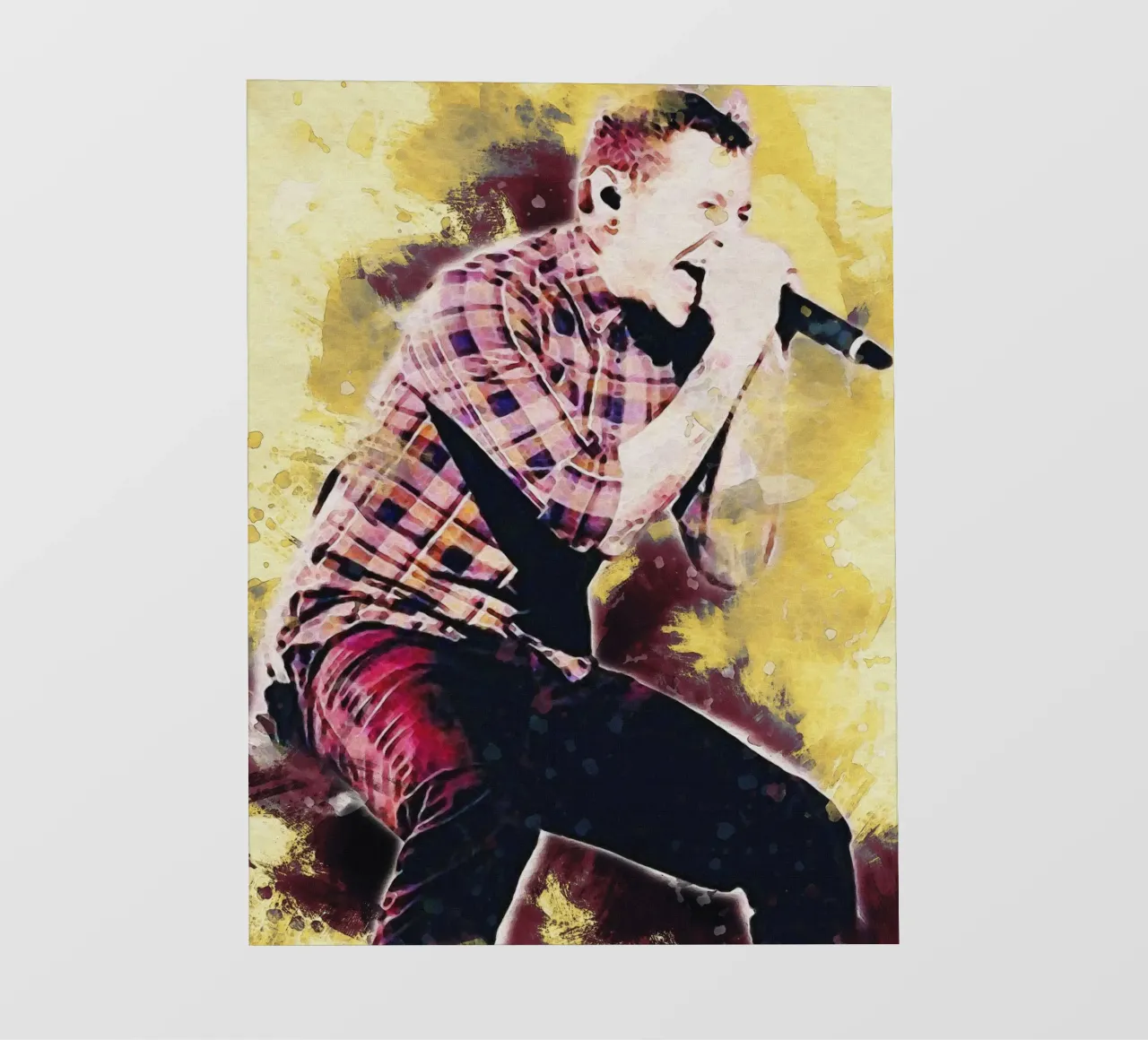 Smudge Chester Bennington sul palco telo in pvc da Gunawan Rb