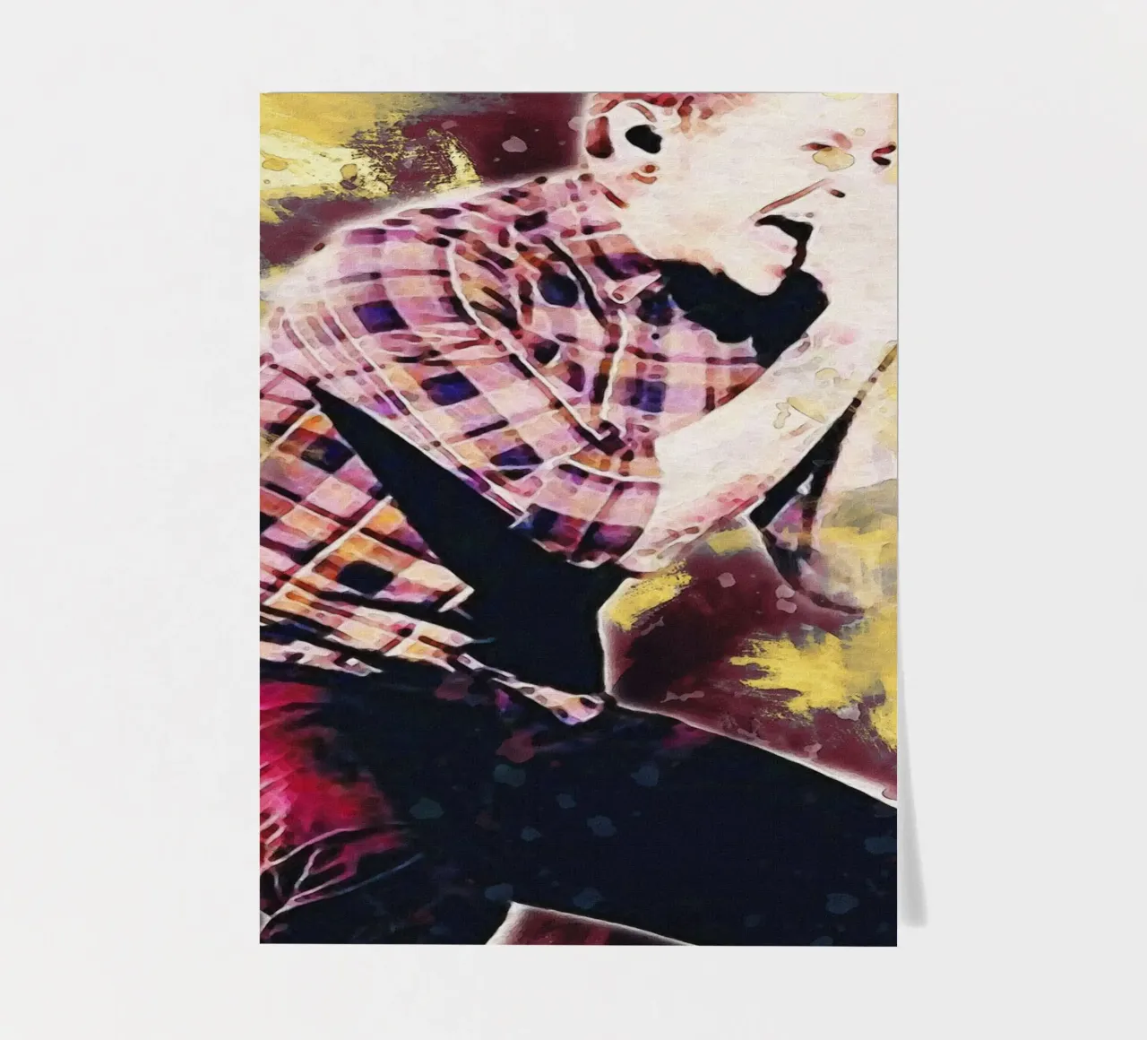 Smudge Chester Bennington on stage sticker sheet by Gunawan Rb