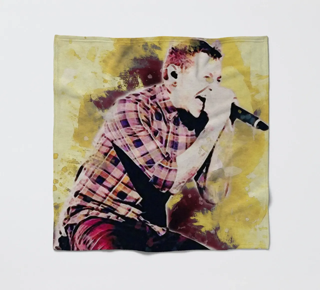 Smudge Chester Bennington sul palco coperta in pile da Gunawan Rb