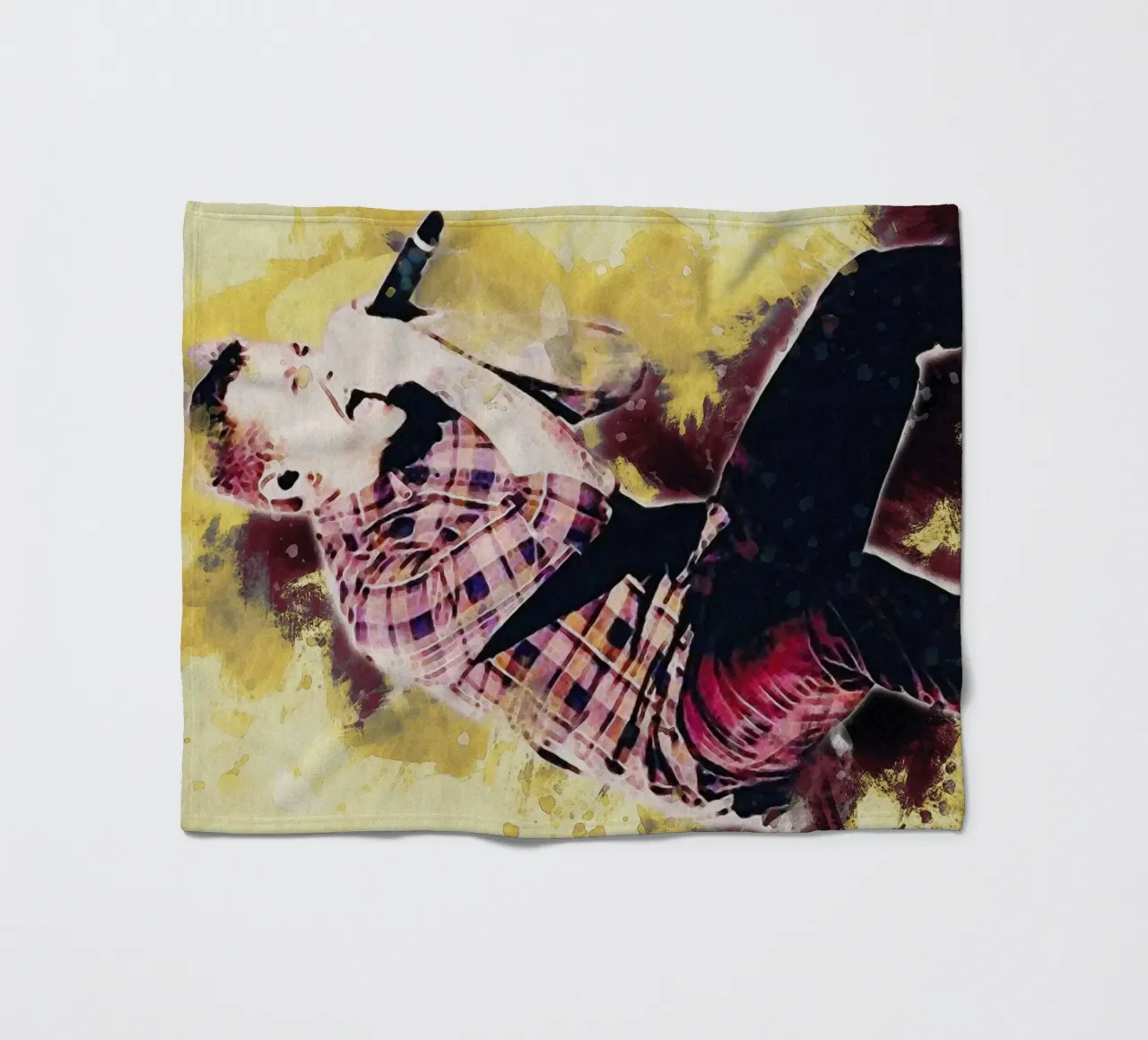 Smudge Chester Bennington sul palco coperta in pile da Gunawan Rb