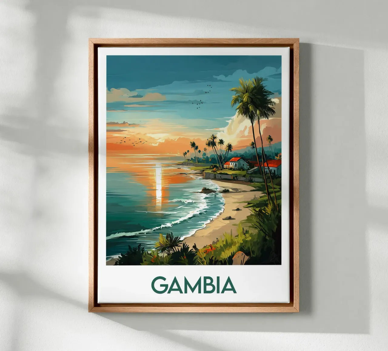 Affiche Gambie tela con Cornice a cassetta da Frame the World