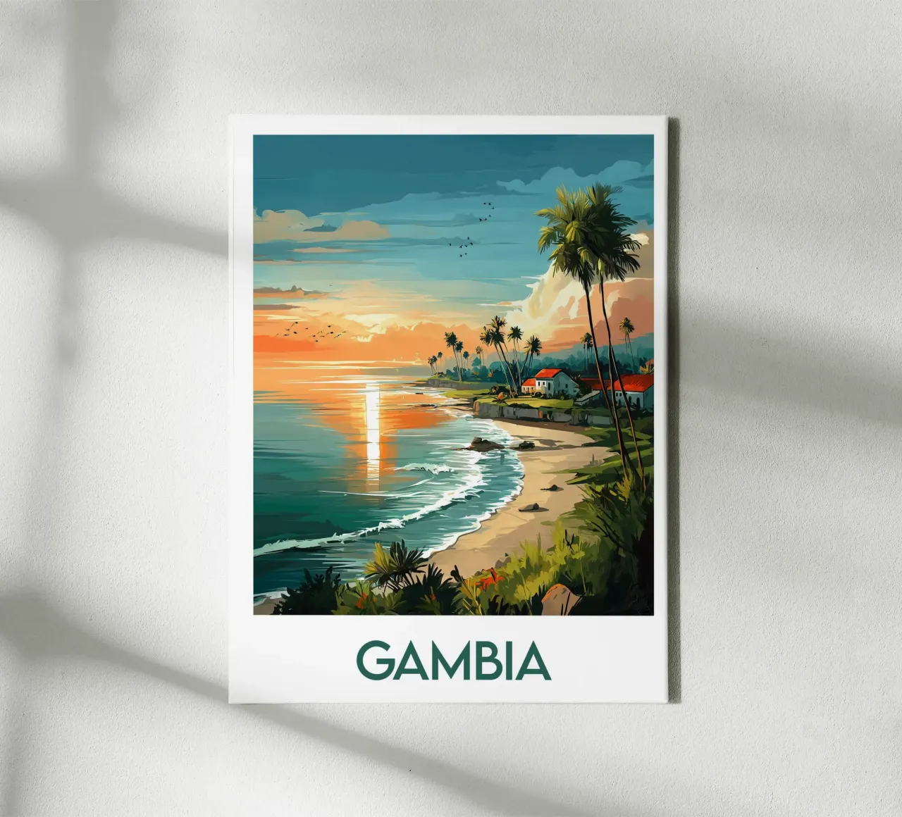 Affiche Gambie tela con Cornice a cassetta da Frame the World