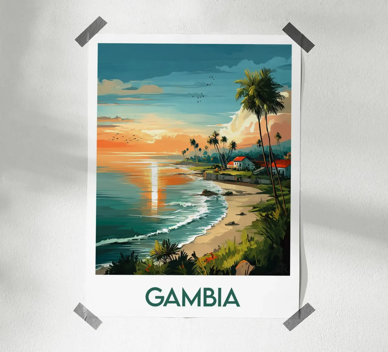 Affiche Gambie poster da Frame the World
