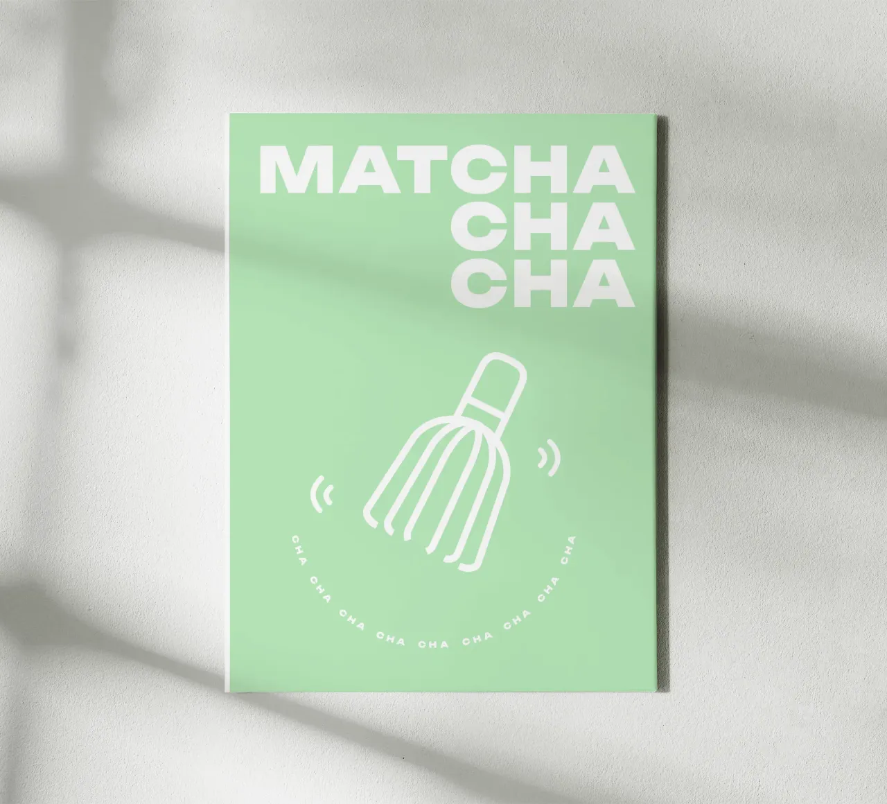 Matcha-cha-cha whisk dance tela con Cornice a cassetta da Bureau Purpur