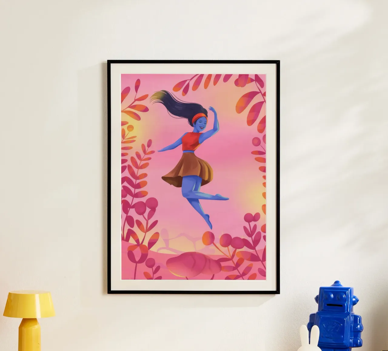Fantasia di danza dinamica poster con telaio in plastica da Nebula Verse