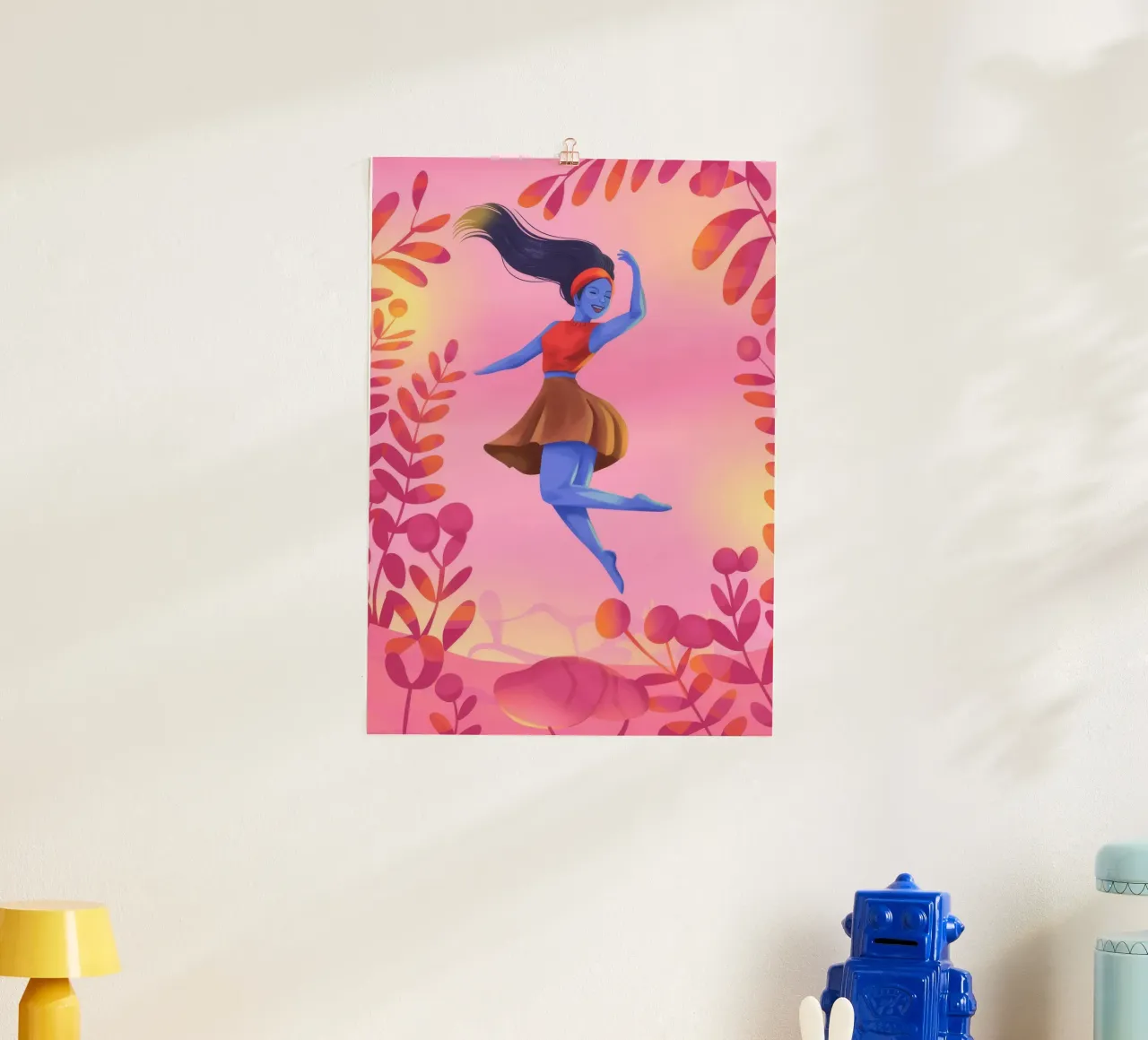 Fantasia di danza dinamica poster con telaio in plastica da Nebula Verse